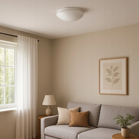 Plafon Lampa Oprawa Sufitowa 2x E27 Łazienkowy Natynkowy IP44 Okrągły Biały LOBO Masterled