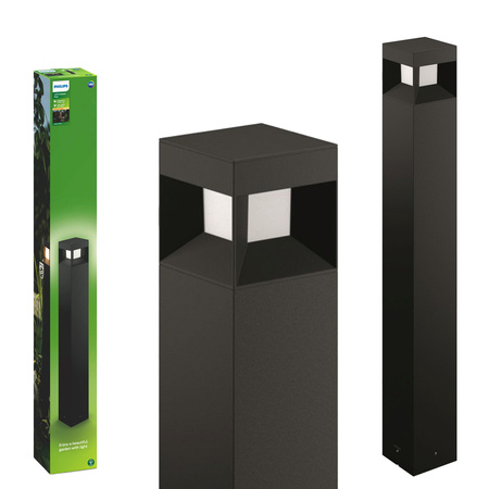 Lampa Ogrodowa Zewnętrzna SŁUPEK 77cm LED 8W 800lm 2700K IP44 Parterre Philips