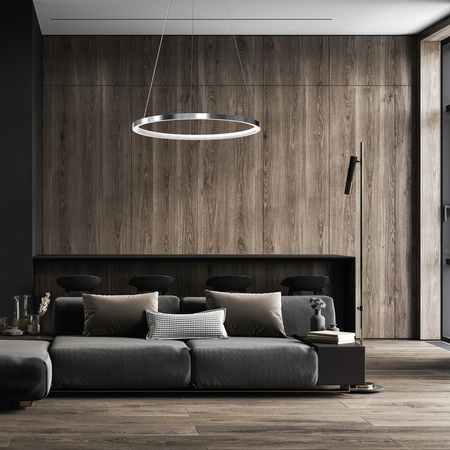 Lampa Wisząca Sufitowa ROTONDA Chrom 27W LED Milagro