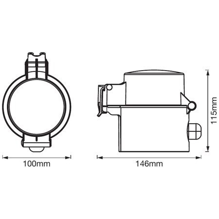 Inteligentne Gniazdko Zewnętrzne EU 230V 3600W 16A Kompatybilne z Pilotem SMART+ WiFi Ledvance