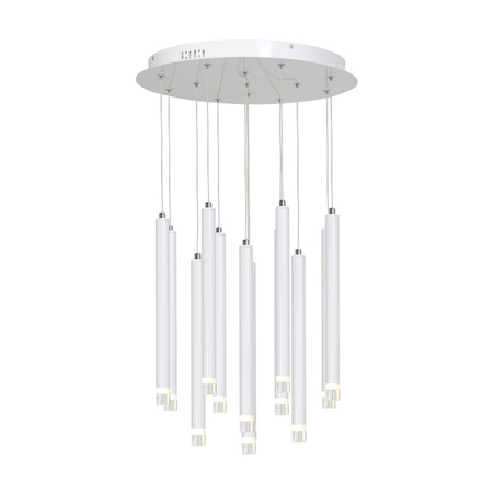 Lampa wisząca ALBA 12 W LED Sople Podłużna Biała ML228 Milagro Metal + Akryl