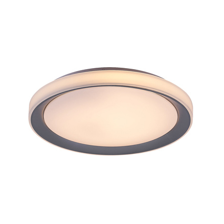 Plafon LED Lampa Sufitowa Oprawa Ścienna Inteligentna 40W 3200lm 2700-6500K CCT RGB Timer Srebrny Nowoczesny Everest Rabalux