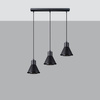 Lampa Sufitowa Oprawa Natynkowa SPOT TUBA 3x ES111 Wisząca Zwis Geometryczna Czarna Nowoczesna Tazila Sollux