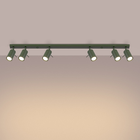 Lampa Sufitowa Reflektor Tuba Spot 6x GU10 Oliwkowa Ring Bittersweet Shimmer SL.1505 Sollux