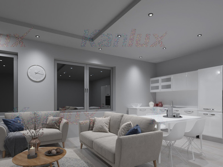 Oprawa sufitowa halogenowa szklana MORTA MR16 czarna Kanlux