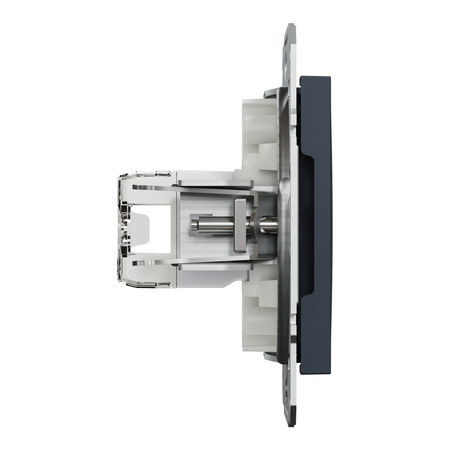 Gniazdo Komputerowe Podwójne 2x RJ45 kat. 5e UTP bez Ramki Antracyt SCHNEIDER ASFORA