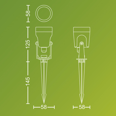 3x Lampa Ogrodowa Reflektor LED 1.5W 180lm 2700K Czarna Reuel Ultra Efficient Philips
