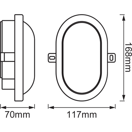 Lampa LED Przemysłowa Zewnętrzna Kinkiet Elewacyjny 6W 420lm 4000K IP54 Czarny z Modułem Awaryjnym Bulkhead Ledvance