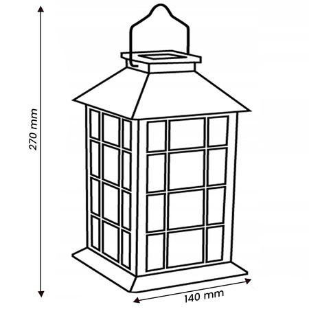 Lampa Solarna Ogrodowa LED Wisząca Latarenka Biała 27cm