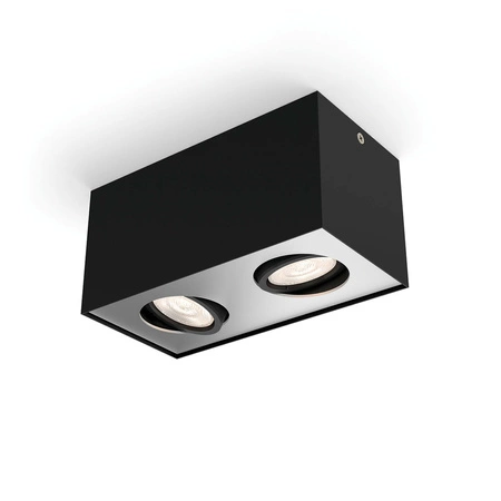 Oprawa Natynkowa Lampa LED 9W 1000lm 2200-2700K Ściemnialna WarmGlow Czarna Box Philips