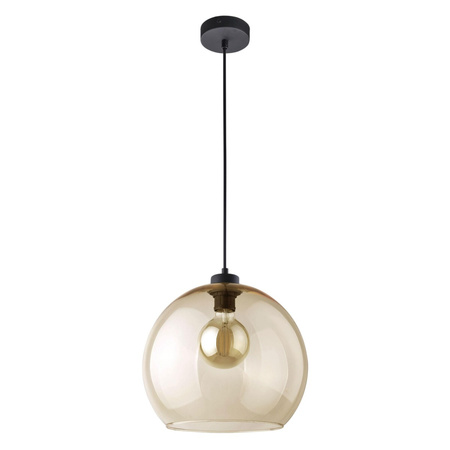 Lampa Sufitowa Wisząca CUBUS Zwis Czarno-Bursztynowa Szklana Nowoczesna E27 2064 TK Lighting