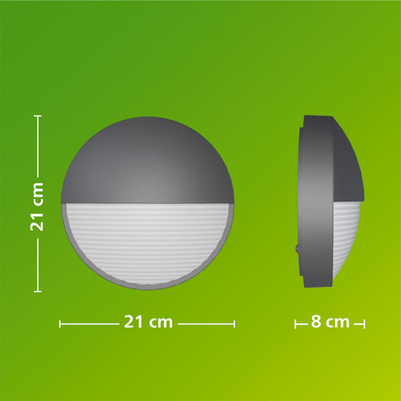 Kinkiet Ogrodowy Lampa Zewnętrzna Elewacyjna 4.3W 800lm 2700K Ciepła IP44 Antracyt UltraEfficient Capricorn Philips
