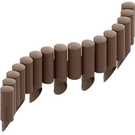 Palisada Ogrodowa Płotek Border Obrzeże Trawnikowe 4 STANDARD Brązowa 2,3m Mocne Mrozoodporne CELLFAST