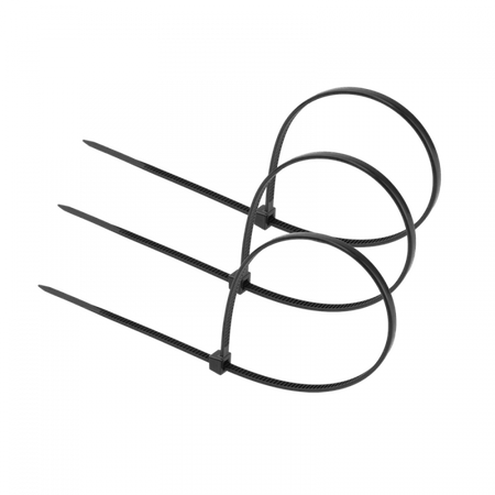 Opaski Zaciskowe Kablowe 2.5x200 mm Czarne UV TRYTYTKI TRYTKI ZIPERKI OK-25200B .MORE 100 szt.