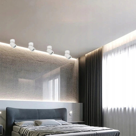 Lampa Sufitowa Ścienna TIMO Reflektor Oprawa Halogenowa Ruchoma 1xGU10 Biały LVT