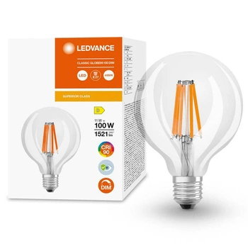 Żarówka LED Globe E27 G95 11W = 100W 1521lm 4000K Neutralna 300° CRI90 Filament Ściemnialna LEDVANCE Superior