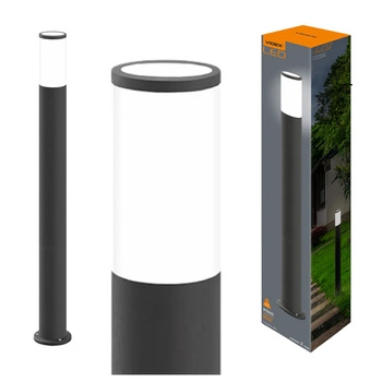 Lampa Ogrodowa Zewnętrzna SŁUPEK Stojacy Okrągły 60cm IP54 GU10 Czarny Videx