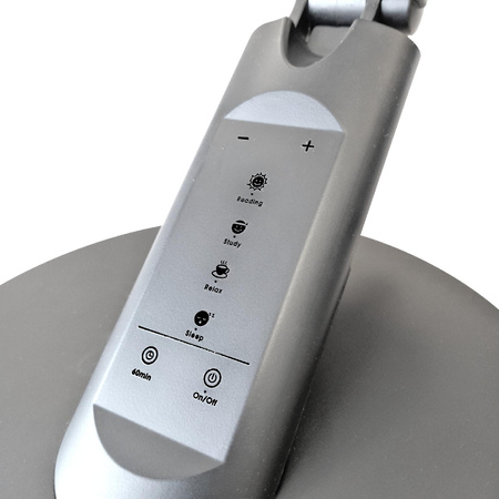 Lampka Biurkowa LED Stołowa 7W 400lm CCT 120° Srebrna Ściemnialna Optimum Sanico Goldlux