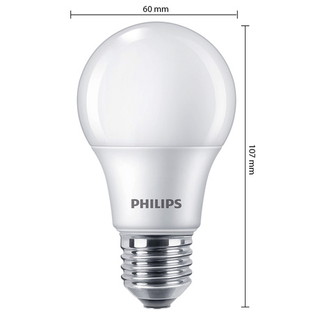 3x Żarówka LED E27 A60 4.9W = 40W 470lm 2700K Ciepła 180° Essential Philips