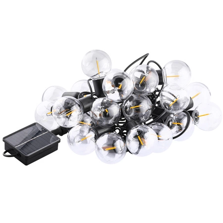 Girlanda Solarna Ogrodowa 20x LED Ozdobne Kuleczki 11.58m 3000K Ciepła LOVO LUMILED