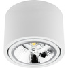 Zestaw Oprawa Natynkowa HALOGENOWA Metalowa Biała SPOT TUBA 10cm + Żarówka LED GU10 ES111 15W COB 4000K
