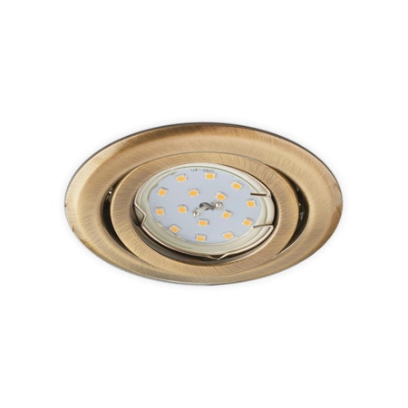 Oprawa Podtynkowa GU10 Halogenowa Wpuszczana Spot Oczko Patynowy Okrągła Kobi