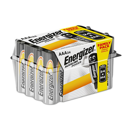 Baterie Alkaliczne ENERGIZER ALKALINE AAA LR03 MN2400 1.5V Blister 24szt