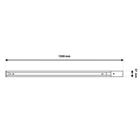 Szynoprzewód biały jednofazowy do reflektorów szynowych 1,5m LUMILED