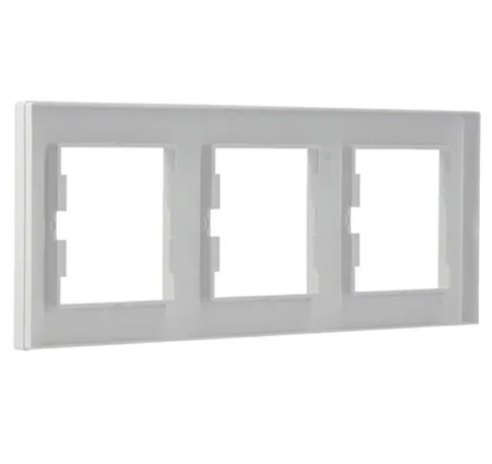 Ramka 3-krotna Pozioma Do Gniazda Potrójna Biała ASFORA
