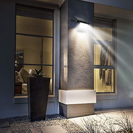 Naświetlacz LED Reflektor Solarny 4W 400lm 4000K Neutralna 2000mAh IP65 z Czujnikiem Ruchu i Zmierzchu Ecolight