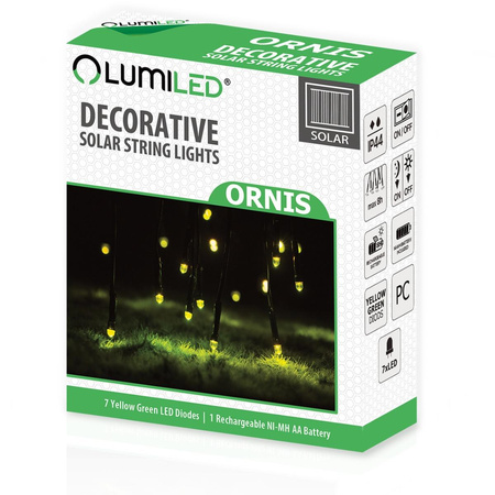 Girlanda Solarna Ogrodowa 7x LED Ozdobne Punkciki Świetliki ORNIS LUMILED