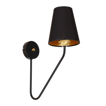 Kinkiet lampa ścienna czarna MiLAGRO VICTORIA BLACK 1x E27