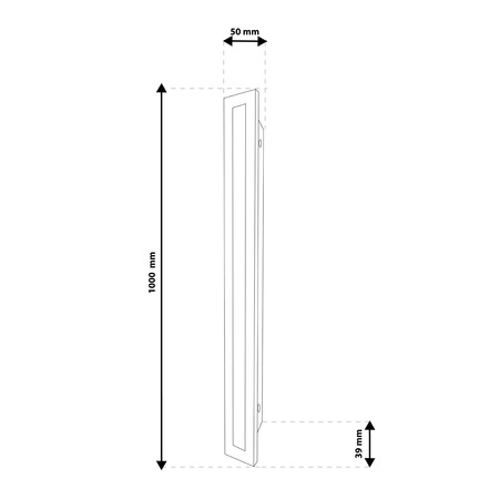 Lampa Ogrodowa LED Natynkowa OLIO Kinkiet Elewacyjny Ścienny 30W 4000K 100cm IP65 LUMILED