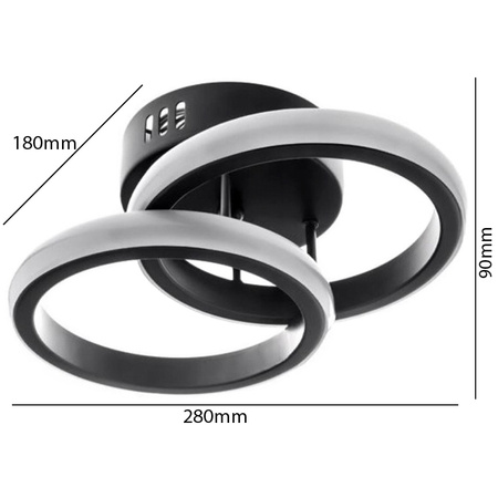 Lampa Sufitowa Żyrandol LED 13W NEBULA LYRA Czarny