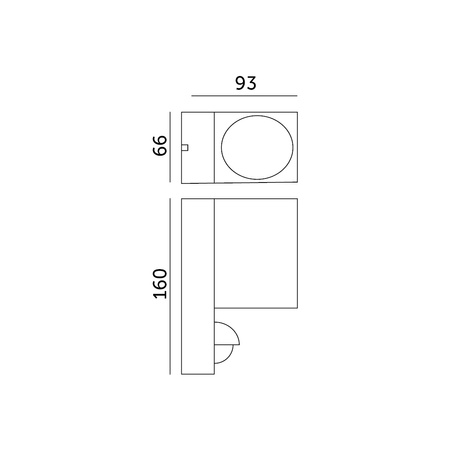 Lampa Ogrodowa Kinkiet Elewacyjny Zewnętrzny GU10 z Czujnikiem Ruchu IP44 Szara Quazar Kobi
