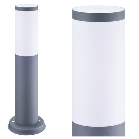 Lampa ogrodowa LED Słupek E27 OSLO TUBA GOLDLUX (Polux) NISKA SZARY 45cm