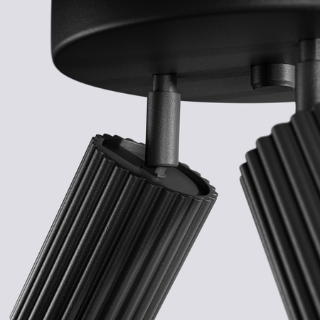 Lampa Sufitowa Plafon Tuba Spot 3x GU10 Czarna Karbon Deep Space SL.1582 Sollux