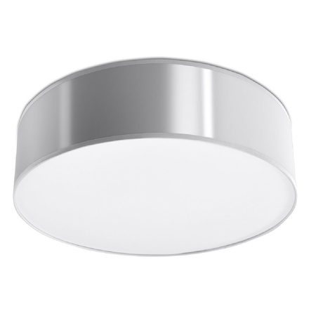 Lampa Sufitowa Plafon 2x E27 Okrągła Szara Minimalistyczna Arena Sollux