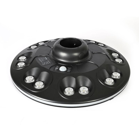 Lampa LED Solarna Uliczna Ogrodowa z Czujnikiem Ruchu 15W 1400lm 3000K-5000K CCT Czarna VL-GLSO-1254-S Videx