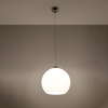 Lampa Sufitowa Wisząca Zwis Kula E27 Okrągła Biała Minimalistyczna Ball Sollux