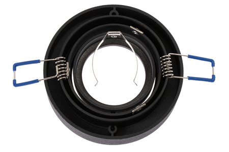 Zestaw Oprawa HALOGENOWA Tuba Spot Ruchoma MIDI GU10 Okrągła Czarna 20mm + LED GU10 6W 4000K LUMILED