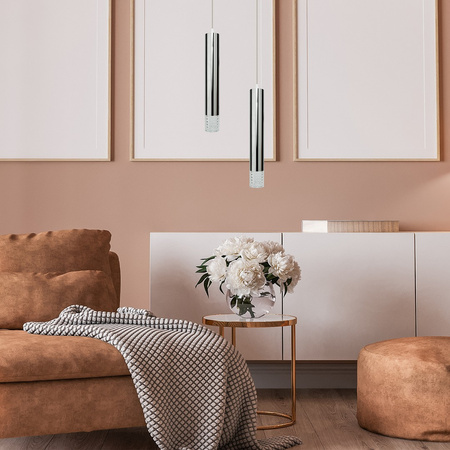 Lampa Wisząca Sufitowa TUBI CHROM 1xGU10 Milagro