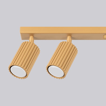 Lampa Sufitowa Reflektor Tuba Spot 6x GU10 Złota Karbon Deep Space SL.1566 Sollux