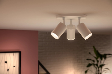 Lampa Sufitowa LED Reflektor 12.6W 1200lm IP20 White and Color Ambiance RGB + TW Biała Inteligentna SMART Zigbee Bluetooth Fugato Philips HUE