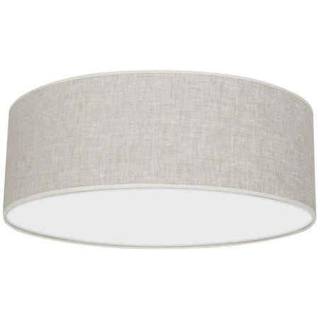 Plafon LED Lampa Sufitowa LINO Biała Lniana 3xE27 Okrągła 50cm Milagro