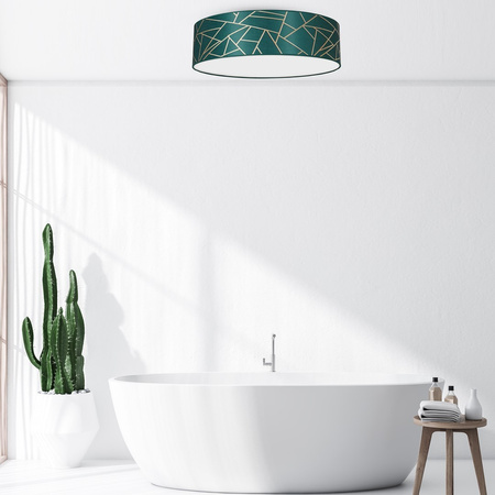 Plafon LED Lampa Sufitowa ZIGGY Zielona Złota Zielona 3xE27 Ø50cm Milagro