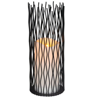 Lampa Ogrodowa LED bateryjna LATARENKA LED NYBORG 35cm IP44 2xAA czarna metal GOLDLUX (Polux)