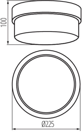 Oprawa ścienna sufitowa PLAFON TUNA E27 biała IP44 Kanlux