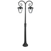 Lampa Ogrodowa Latarnia 2xE27 Wysoka 141CM Czarna VT-738 V-TAC