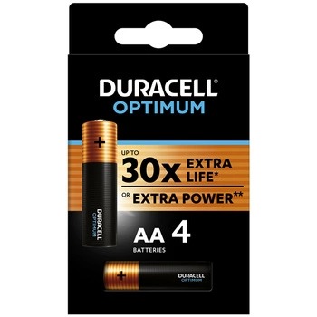 Baterie Alkaiczne DURACELL OPTIMUM AA LR6 4szt